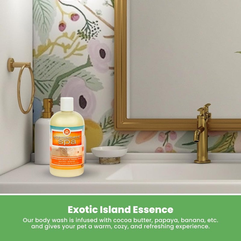 Best Shot Scentament Spa Seasonal Facial & Body Wash, Exotic Island, 16 oz - Image 5